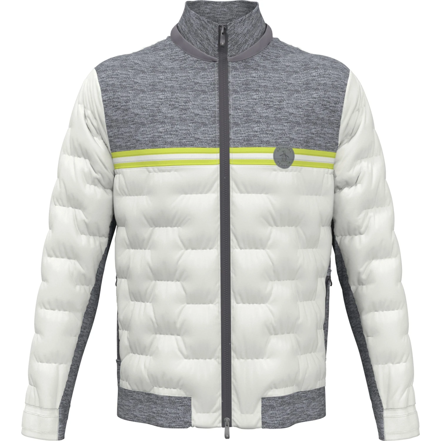 80's Mixed Media Blocked Golf Jacket Original Penguin 80's Mixed Media Blocked Golf Jacket -Original Penguin Shop 80s Mixed Media Blocked Golf Jacket Quiet Gray Heather Original Penguin scaled