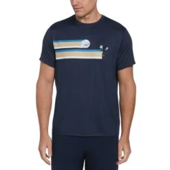 Original Penguin 80's Stripe Tennis Graphic Tee