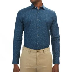 Original Penguin Amberglow Gold Print Button Down