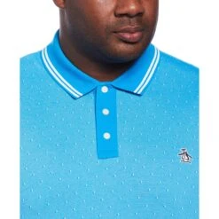 Original Penguin Big & Tall Cotton Jacquard Allover Dobby Print Polo -Original Penguin Shop Big Tall Cotton Jacquard Allover Dobby Print Polo Original Penguin 3