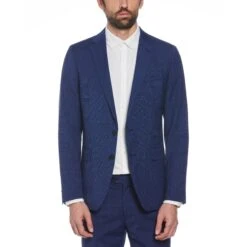 Original Penguin Blue Glen Plaid Wool Blend Two-Piece Suit -Original Penguin Shop Blue Glen Plaid Wool Blend Two Piece Suit Original Penguin 4