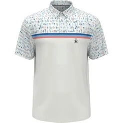 Original Penguin Broken Tees Novelty Block Golf Polo -Original Penguin Shop Broken Tees Novelty Block Golf Polo Bright White Original Penguin 3