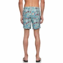 Original Penguin Collegiate Print Swim Shorts 2 Original Penguin Collegiate Print Swim Shorts -Original Penguin Shop Collegiate Print Swim Shorts Original Penguin 3