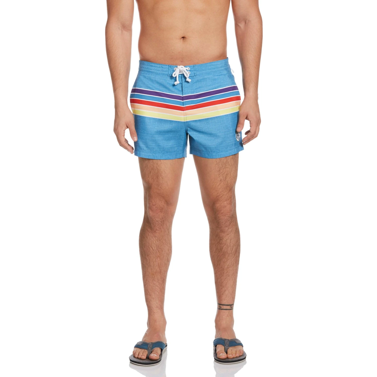 Engineered Stripe Box Swim Short Original Penguin Engineered Stripe Box Swim Short -Original Penguin Shop Engineered Stripe Box Swim Short Deep Water Original Penguin scaled