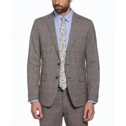 Original Penguin Grey Glenn Plaid Wool Blend Two Piece Suit -Original Penguin Shop Grey Glenn Plaid Wool Blend Two Piece Suit Original Penguin 4