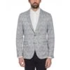 Original Penguin Light Grey Plaid Knit Blazer