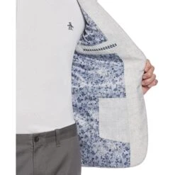 Original Penguin Light Grey Plaid Linen Blazer -Original Penguin Shop Light Grey Plaid Linen Blazer Original Penguin 3 5276396c 0816 494e 8276 648d39d5e33f