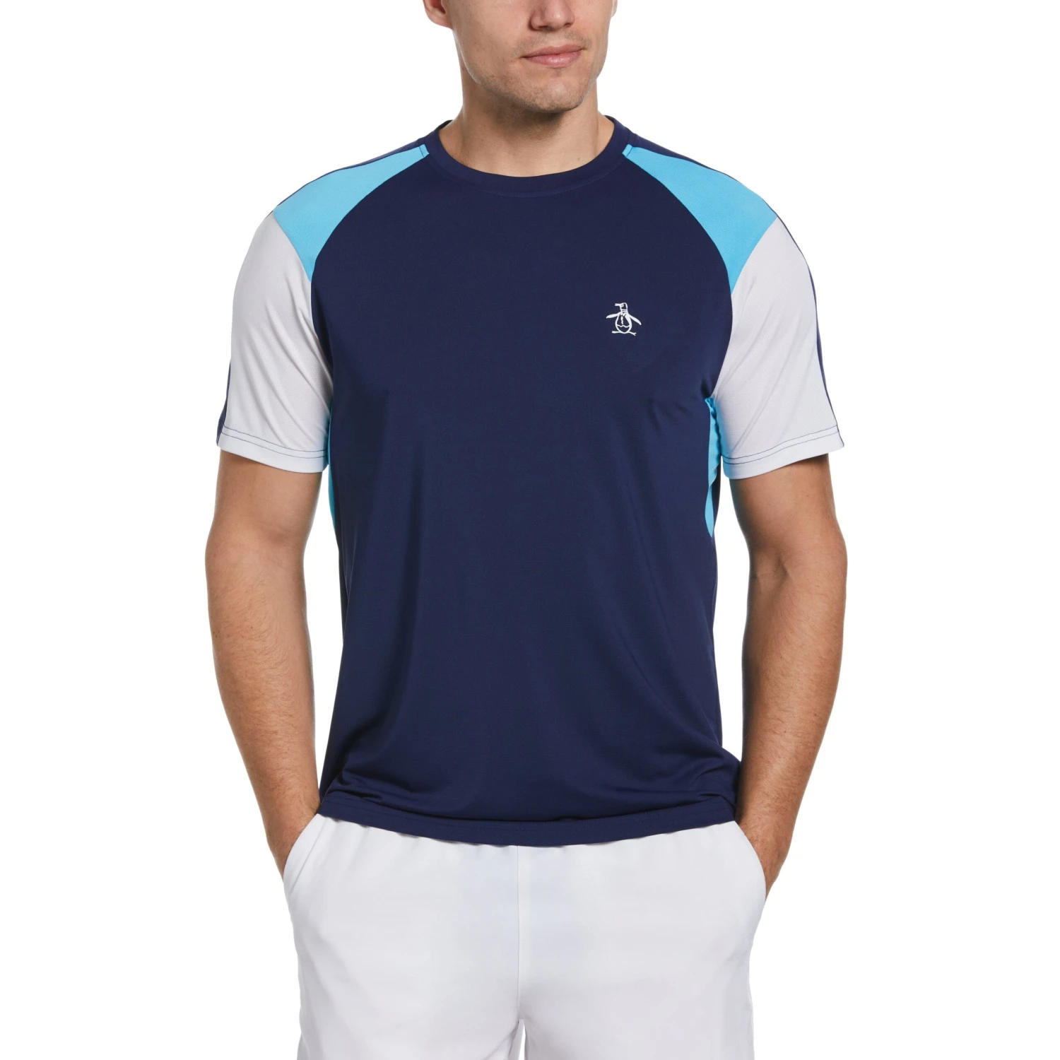 Performance Color Block Tennis Tee Original Penguin Performance Color Block Tennis Tee -Original Penguin Shop Performance Color Block Tennis Tee Astral Night Original Penguin scaled