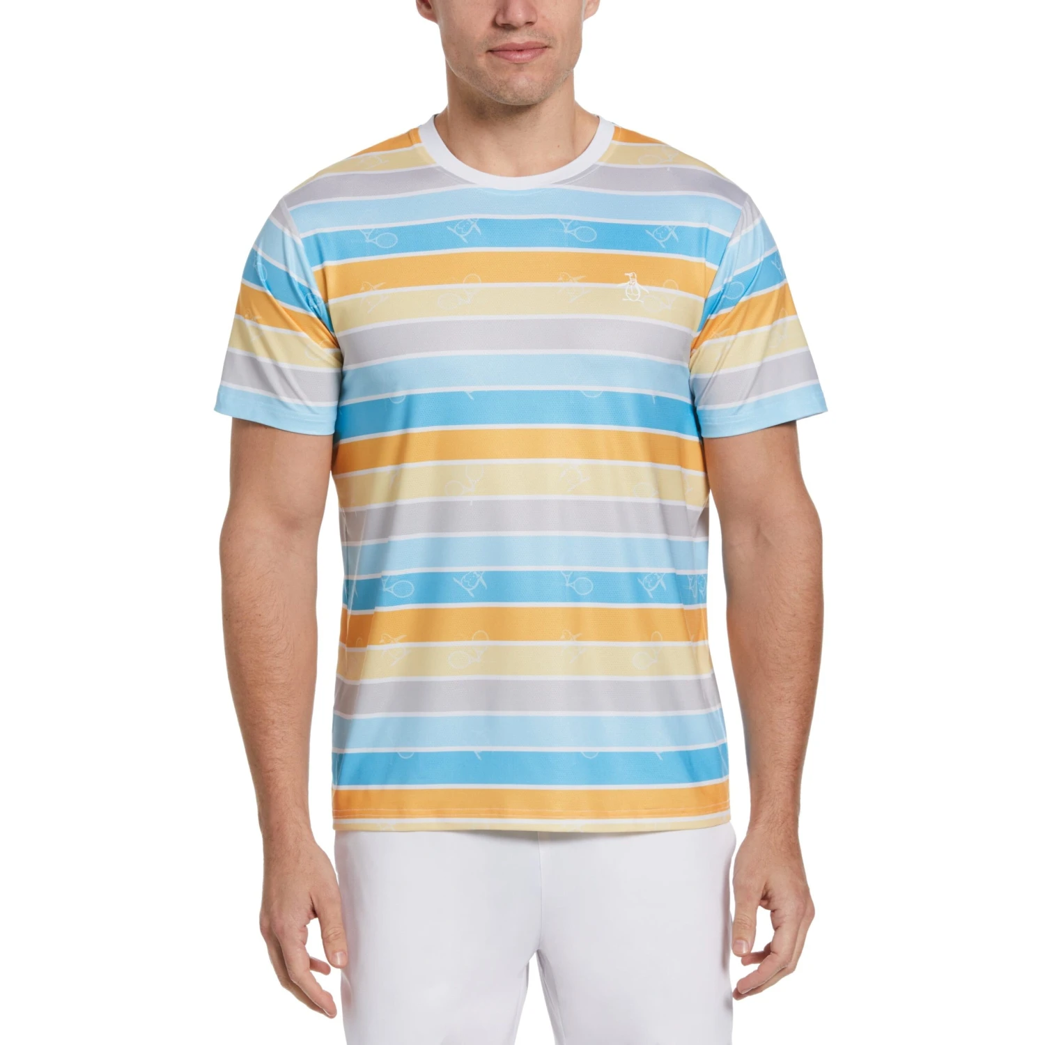 Performance Resort Stripe Tennis Tee Original Penguin Performance Resort Stripe Tennis Tee -Original Penguin Shop Performance Resort Stripe Tennis Tee Bright White Original Penguin scaled