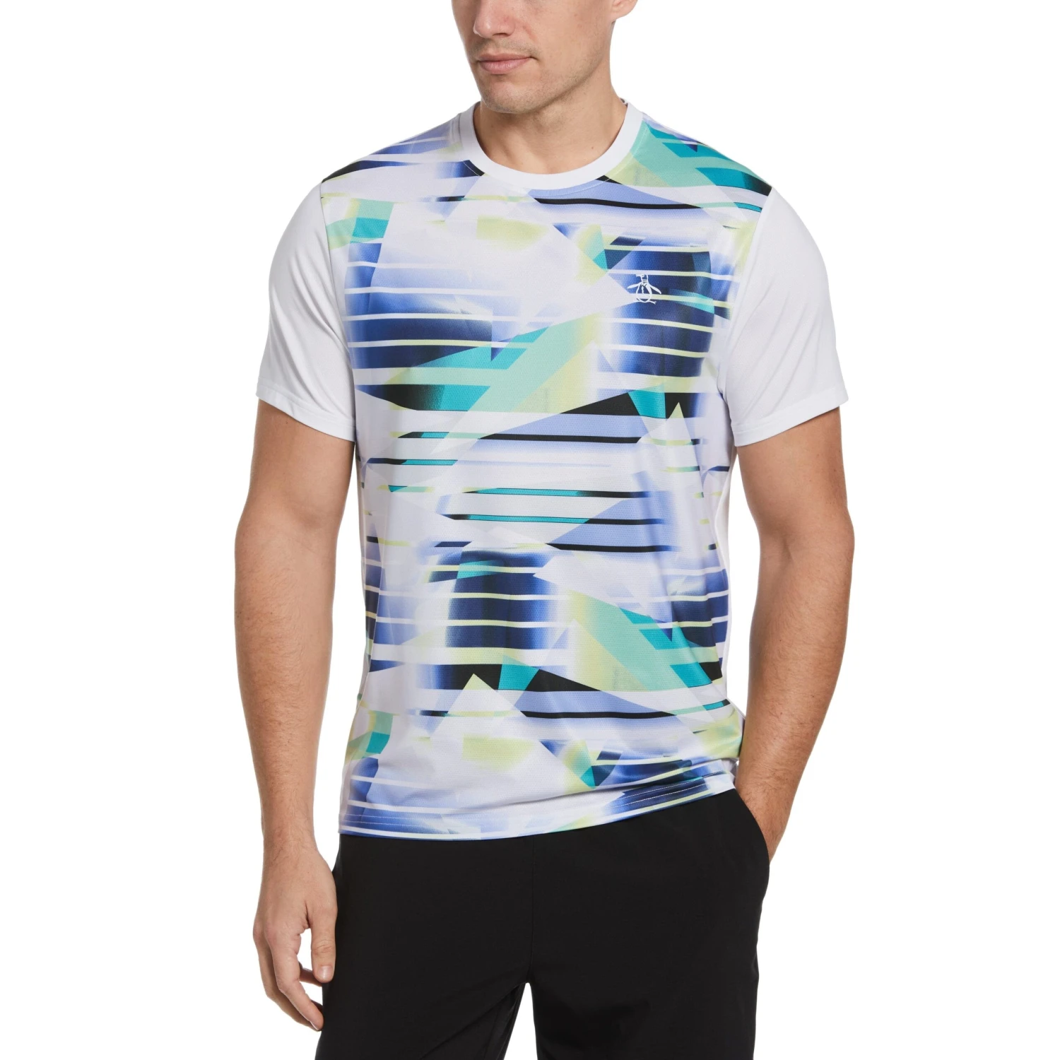 Spliced Energy Stripe Tennis Tee Original Penguin Spliced Energy Stripe Tennis Tee -Original Penguin Shop Spliced Energy Stripe Tennis Tee Bright White Original Penguin scaled