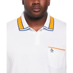 Original Penguin Striped Collar And Cuff Interlock Polo 2 Original Penguin Striped Collar And Cuff Interlock Polo -Original Penguin Shop Striped Collar and Cuff Interlock Polo Original Penguin 3