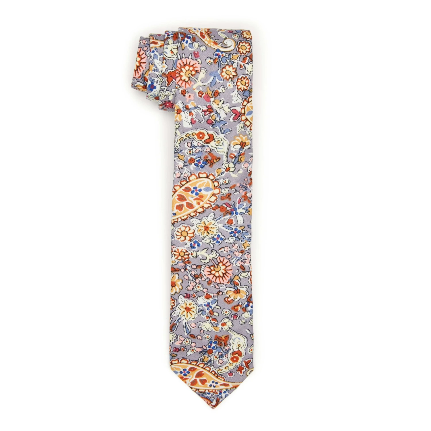 Taddei Floral Tie Original Penguin Taddei Floral Tie -Original Penguin Shop Taddei Floral Tie Grey Original Penguin scaled