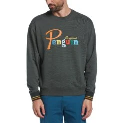 Original Penguin Tipped Penguin Fleece Crew