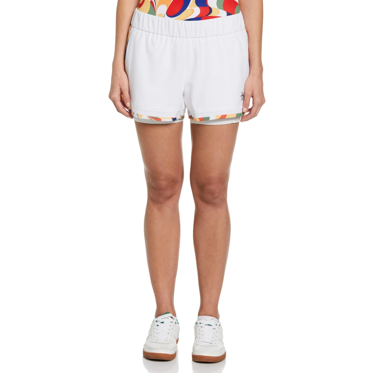Women's 3" Printed Trim Stretch Tennis Shorts Original Penguin Women's 3" Printed Trim Stretch Tennis Shorts -Original Penguin Shop Womens 3 Printed Trim Stretch Tennis Shorts Bright White Original Penguin scaled