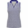 Original Penguin Women's Abstract Printed V-Neck Golf Top