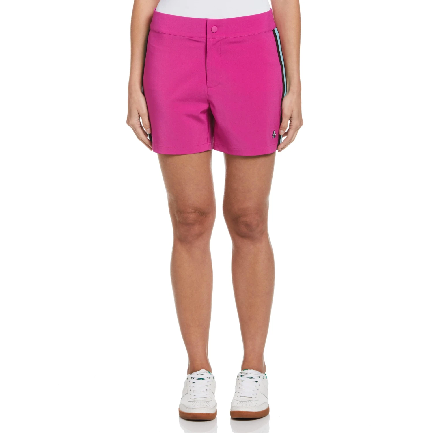 Women's Contrast Seam Side Snap Golf Shorts Original Penguin Women's Contrast Seam Side Snap Golf Shorts -Original Penguin Shop Womens Contrast Seam Side Snap Golf Shorts Fuchsia Red Original Penguin 2 scaled
