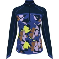 Original Penguin Women's Floral Print 1/4 Zip Sun Protection Shirt