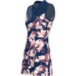 Original Penguin Women's Floral Print Tennis Dress With Mesh Yoke 2 Original Penguin Women's Floral Print Tennis Dress With Mesh Yoke -Original Penguin Shop Womens Floral Print Tennis Dress with Mesh Yoke Original Penguin 3