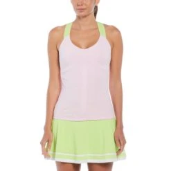 Original Penguin Women's Ribbed Criss Cross Tennis Tank Top -Original Penguin Shop Womens Ribbed Criss Cross Tennis Tank Top Gelato Pink Original Penguin 3