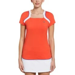Original Penguin Women's Square Neckline Golf Shirt